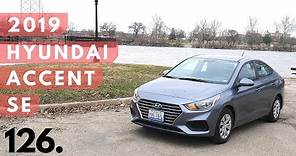 2019 Hyundai Accent SE // review, walk around, and test drive // 100 rental cars