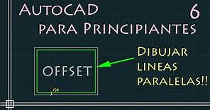 AutoCAD para principiantes - 6.comando OFFSET - (Dibujar lineas paralelas)