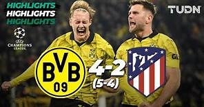 HIGHLIGHTS - Borussia Dortmund (5)4-2(4) Atl. de Madrid | UEFA Champions League 2023/24 4tos | TUDN