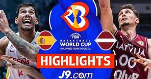 Latvia 🇱🇻 Upsets World Champions Spain 🇪🇸 | J9 Highlights | FIBA Basketball World Cup 2023