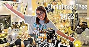 BLACK AND WHITE CHRISTMAS TREE DECORATION 2023 | Decorate with Me! (Ideas, Tips, and Tricks)