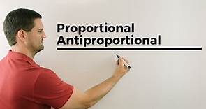 Proportional, Antiproportional, Tabelle, Graph, Proportionalitätsfaktor | Mathe by Daniel Jung