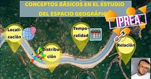 Conceptos básicos en el estudio del espacio geográfico: localización, distribución, temp. y relación