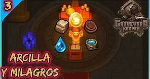 🗿🌀 Cómo conseguir ARCILLA y las primeras PIEDRAS AZULES -GRAVEYARD KEEPER- Gameplay español #3