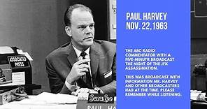 Paul Harvey News Nov 22, 1963 | The Death of JFK