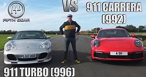 Porsche 911 Turbo (996) 2002 vs 911 Carrera (992) 2022 | Fifth Gear 20th Anniversary