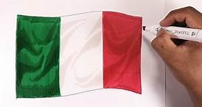Disegnare la bandiera dell'Italia / Dibuja la Bandera de Italia