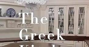 The Greek kitchen is a testimony to Greek architecture. It features hand carved ornamentation, solid oak doors and crystal handles all of which combine elegant lines into a symphony of ancient revival.Call 01003888164 or Visit 34 Orabi St. Maadi because bringing the kitchen of your dreams to life is our specialty. Book your design session now. | Amr Helmy Designs