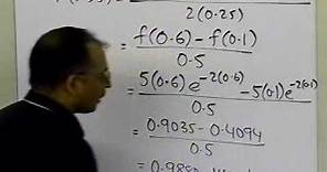 Chapter 02.02: Lesson: Richardson's Extrapolation Formula for Differentiation: Example