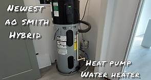 newest ao smith hybrid heat pump water heater.