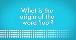 What is the origin of the word 'loo'?
