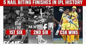 IPL 2020 | TOP 5 Nail Biting Finishes in IPL History Ever | Thrilling Finishes