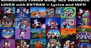 The ORIGINAL ANIMANIACS Theme Song - ALL VARIABLE LINES with EXTRAS + LYRICS AND INFO