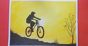 Easy Bicycle rider drawing
