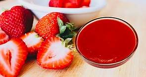 Como hacer jalea o puré de fresas para recetas fáciles de hacer | coulis de fresa para recetas