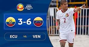 ECUADOR vs. VENEZUELA [3-6] | RESUMEN | CONMEBOL SUB20 FÚTBOL PLAYA 2023