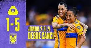 🥅 Resumen Desde Cancha | Pumas 1 - 5 Tigres Femenil | Clausura 2024