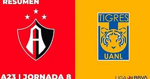 Resumen y Goles | Atlas vs Tigres | Liga BBVA MX | Apertura 2023 - Jornada 8