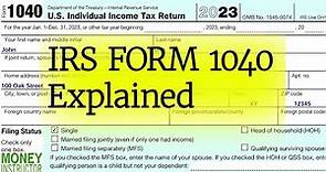 Form 1040 2023 | IRS Tax Filing | Single No Dependents | Money Instructor