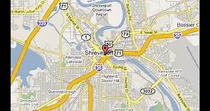 map of Shreveport Louisiana