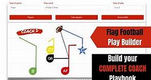 Flag Football Play Builder with Coach D | Youth Flag Football Plays for Kids | Build your Playbook!