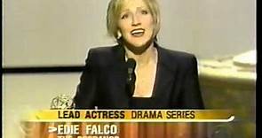 Edie Falco wins 2001 Emmy Award for Lead Actress in a Drama Series