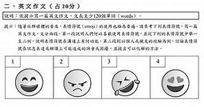 學測英文科植物肉漢堡、呼拉圈演變入題 作文考表情符號 | 生活 | 中央社 CNA