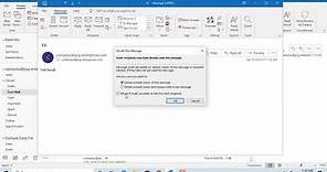 How to Recall sent email message in Outlook - Office 365