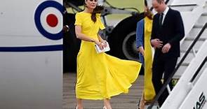 La duquesa de Cambridge sorprende con un nuevo vestido amarillo en su llegada a Jamaica | ¡HOLA! TV