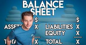 The BALANCE SHEET for BEGINNERS (Full Example)