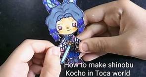 How to make Shinobu Kocho in Toca Boca world// handmade paper dolls @MariyaLunasPrettyPaperDolls