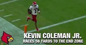 Louisville's Kevin Coleman Jr. Races 58 Yards To The End Zone