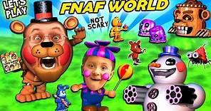 FNAF WORLD = CUTE and SQUISHY! FGTEEV Duddy & Mike Play a Cuddly RPG Animatronics Not-Scary Game