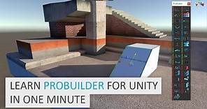 Learn ProBuilder for Unity in One Minute!