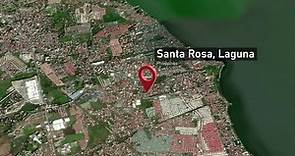 Santa Rosa City Map Zoom (Laguna, Philippines) from Space to Earth