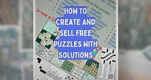 How To Create & Sell Crossword Puzzles For Free