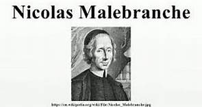 Nicolas Malebranche (1638-1715)