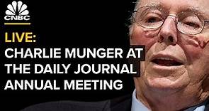 LIVE: Charlie Munger Speaks at Daily Journal Annual Meeting -- Feb. 14, 2019