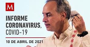 Informe diario por coronavirus en México, 10 de abril de 2021