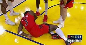 OG Anunoby takes hard fall, exits game with apparent left wrist injury | NBA on ESPN