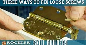 How to Fix Loose Wood Screws | Rockler Skill Builders