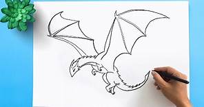 How to draw a Dragon | Flying Dragon Drawing lesson