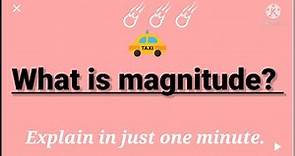 What is magnitude? || what is magnitude in physics.
