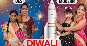 Maa Beti On Diwali - Desi vs Modern Mom | Family Sketch Comedy | ShrutiArjunAnand