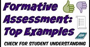 Formative Assessment Examples