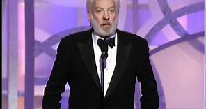 Donald Sutherland Wins Best Supporting Actor TV Series - Golden Globes 2003
