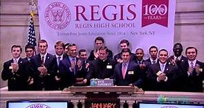 Regis High School Kicks Off its Centennial Anniversary with NYSE Closing Bell