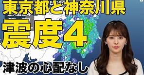 【地震速報】東京湾でM4.8の地震 東京都と神奈川県で震度4 津波の心配なし