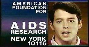 Matthew Broderick for American Foundation for AIDS Research commercial 1988