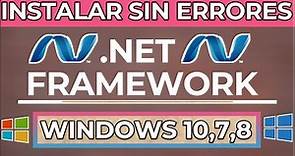 DESCARGAR e Instalar .Net Framework para Windows 10,7,8, NET FRAMEWORK 4.7.2/3.5/4.0/4.5/4.6/4.7/4.8
